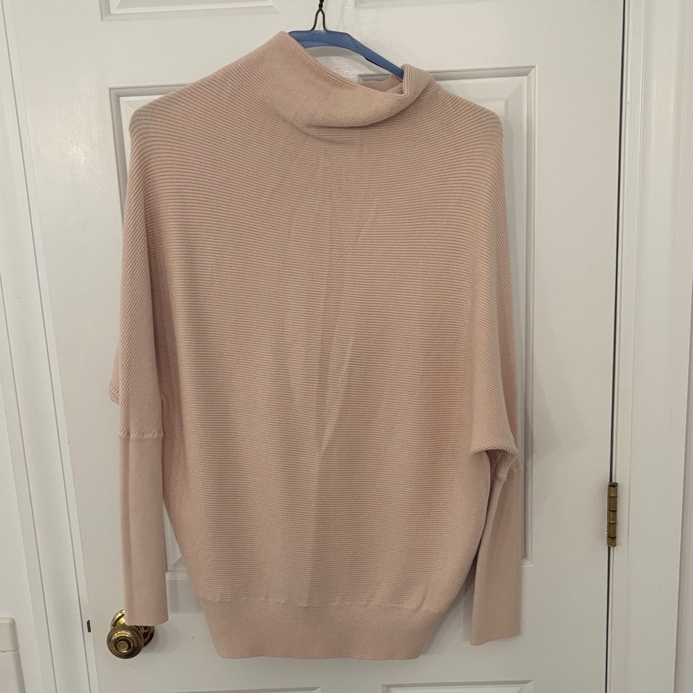 Bluivy Women's Soft Pink Turtleneck Sweater